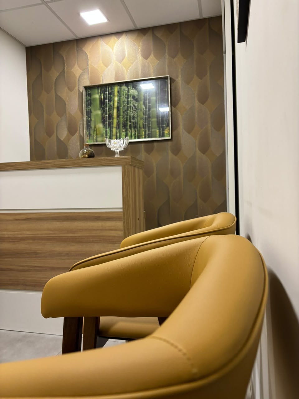 Consultório da Oftalmedic em Santo Amaro — ambiente acolhedor para estética facial
